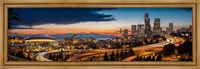 Framed Sweeping Sunset View Over Downtown Seattle