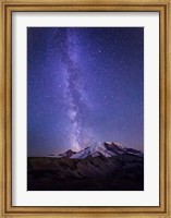 Framed Stars And The Milky Way Above Mt Rainier And Burroughs Mountain