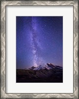 Framed Stars And The Milky Way Above Mt Rainier And Burroughs Mountain