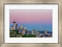 Framed Skyline View Of Seattle With Mount Rainier