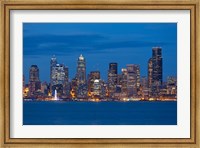 Framed Seattle Skyline View Over Elliott Bay