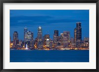 Framed Seattle Skyline View Over Elliott Bay