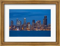 Framed Seattle Skyline View Over Elliott Bay