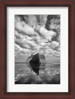 Framed Reflections At Low Tide On Ruby Beach (BW)