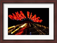 Framed Pike Place Market At Night, Washington State