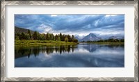 Framed Oxbow Bend Of The Snake River, Panorama, Wyoming