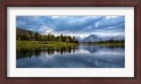 Framed Oxbow Bend Of The Snake River, Panorama, Wyoming