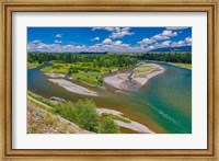 Framed Snake River Flowing Through Jackson Hole In Grand Teton National Park