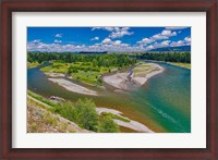 Framed Snake River Flowing Through Jackson Hole In Grand Teton National Park