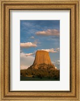 Framed Devil's Tower National Monument At Sunset, Wyoming