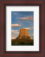Framed Devil's Tower National Monument At Sunset, Wyoming