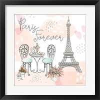 Framed 'Sweet Paris III' border=