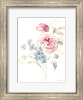 Framed Cottage Garden II on White