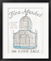 Framed White Barn Flea Market III