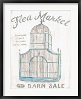 Framed White Barn Flea Market III