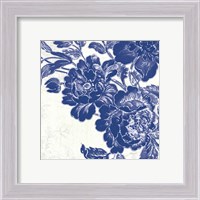 Framed 'Toile Roses V' border=