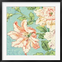 Framed Cottage Roses VII Bright