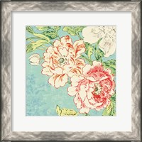 Framed 'Cottage Roses V Bright' border=