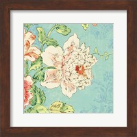 Framed 'Cottage Roses IV Bright' border=