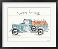 Modern Farmhouse VIII Blue Truck Framed Print