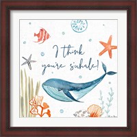 Framed 'Whale Tale V' border=