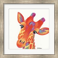 Framed Cheery Giraffe