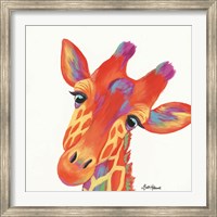 Framed Cheery Giraffe
