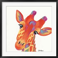 Framed Cheery Giraffe