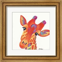 Framed 'Cheery Giraffe' border=