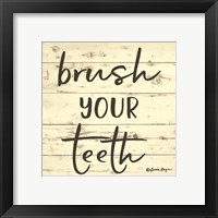 Framed 'Brush Your Teeth' border=