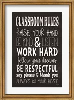 Framed Classroom Rules