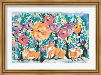 Framed Foxes and Flowers