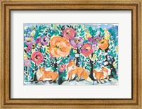 Framed Foxes and Flowers