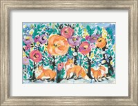 Framed Foxes and Flowers