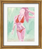 Framed Red Ruffle Bikini
