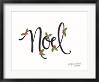 Framed Noel with Berries