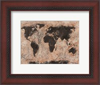 Framed Old World Map