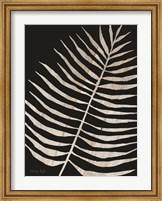 Framed Palm Frond Wood Grain I