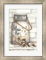 Framed Glass Luminary Bless Our Home