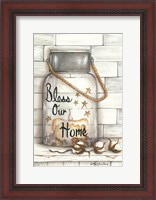 Framed Glass Luminary Bless Our Home