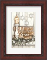 Framed Let It Snow Snowflakes