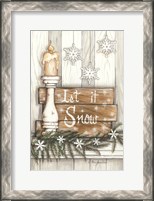Framed Let It Snow Snowflakes