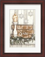 Framed Let It Snow Snowflakes