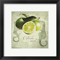 Framed 'Vintage Limes Citron' border=