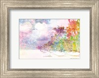 Framed Rainbow Bright Coast and Palms