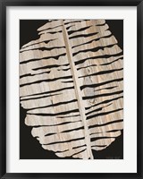 Framed Palm Frond Wood Grain II