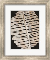 Framed Palm Frond Wood Grain II