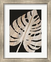 Framed Palm Frond Wood Grain III