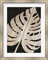 Framed Palm Frond Wood Grain III