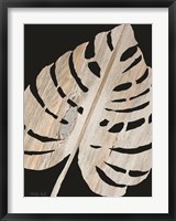 Framed Palm Frond Wood Grain III